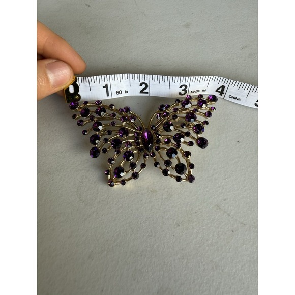 LARGE BUTTERFLY BROOCH‎ Gold Tone - Picture 3 of 5